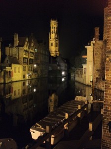Looking towards the famous Bruges belfry