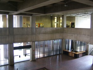 The expansive lobby in Boston City Hall.
