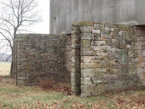 The grand foundation walls of Neutra's Cyclorama in Gettysburg, which was demolished last week.