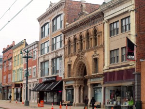 The 600 block of Main Street in downtown Buffalo would be a perfect venue for a LEED ND project.  