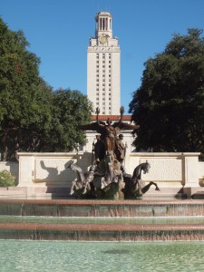 Paul Cret's Tower, at the Main Building on the University of Texas at Austin's historic campus.