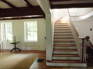 The key interior architectural feature at the Marie Zimmermann Home is a fantastic central staircase that has been painstakingly restored.