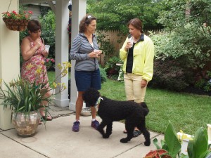 Joanne and Finley share their lessons learned with Garden Walk visitors.