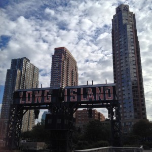 Looking back at the apartment buildings from Gantry Plaza State Park.  Citylights, the first complex to open in 1998, is in the center.  