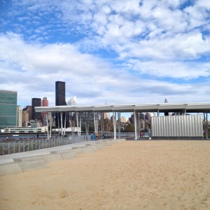 The beach and the Pavilion, which will soon have 64 solar panels that will power 50% of the park.