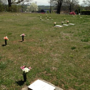 The African-American burial ground in Salem Cemetery.