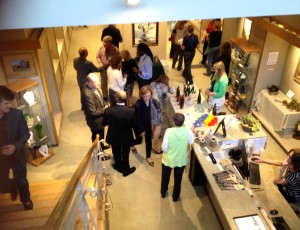 A wine tasting and juried architecture of Corning art show provided conference participants with a lively social venue.
