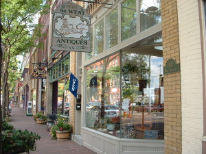 Market Street's shops make walking always worthwhile in downtown Corning.