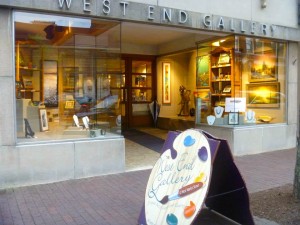 The West End Gallery on Market Street hosted the art show and conference reception.  Photo courtesy Anthony James.